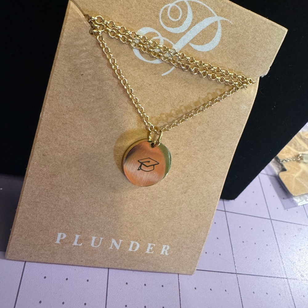 Plunder Gold Disc Graduation Pendant Necklace - Women Jewelry - Picture 9 of 10